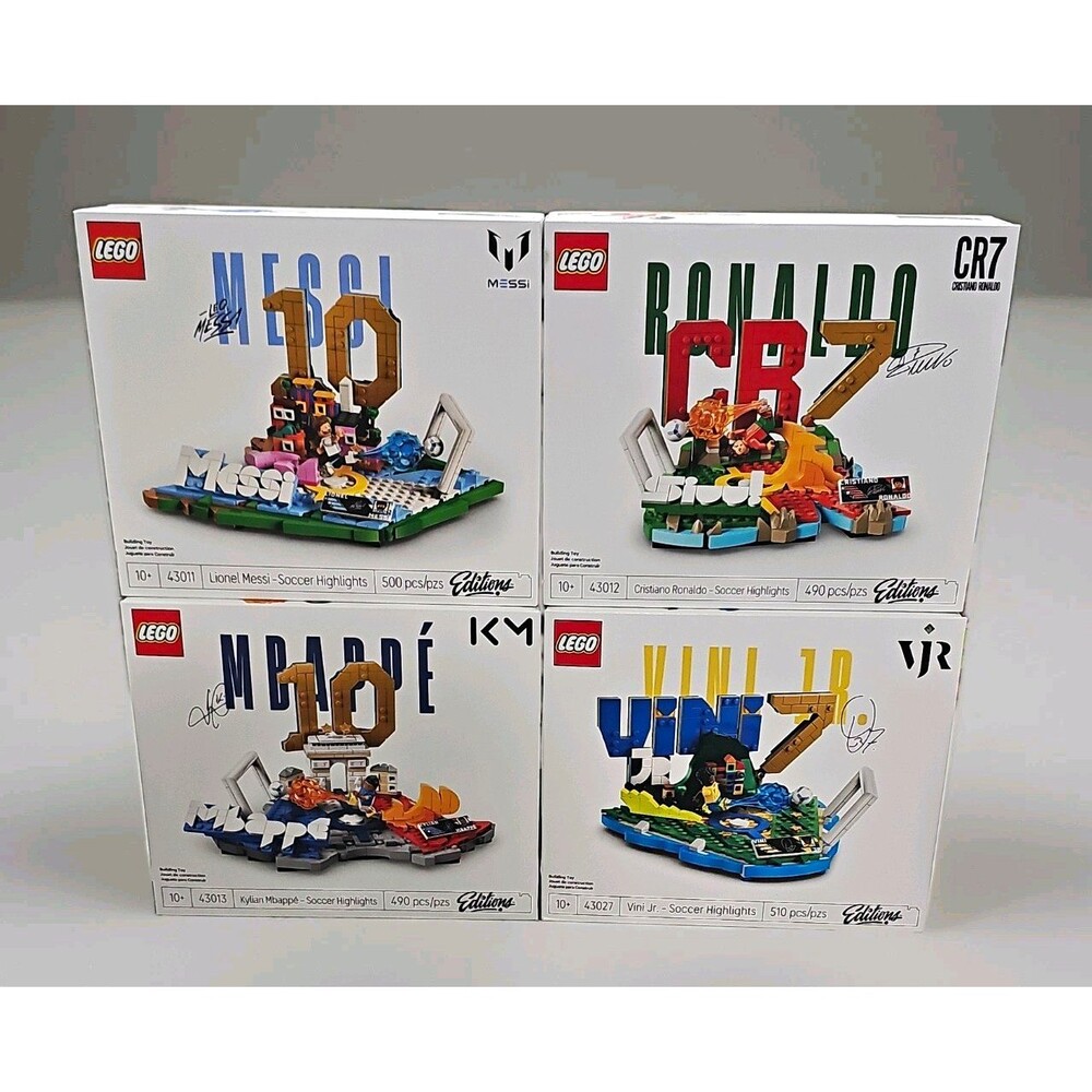 LEGO Soccer Highlights Complete 4 Lot 43011 43012 43013 43027 Messi Ronaldo NEW